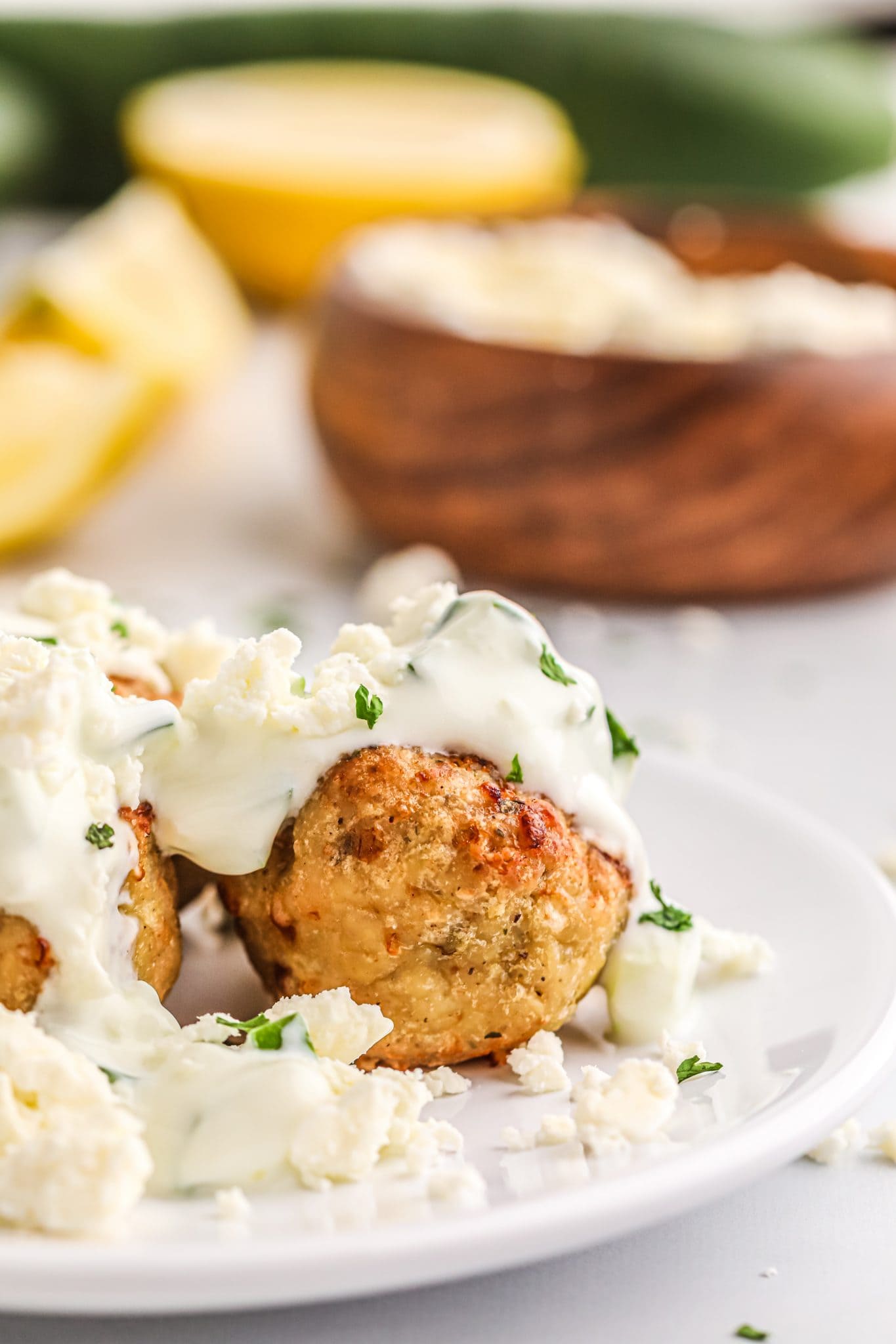Air Fryer Greek Chicken Meatballs Sweet Cs Designs