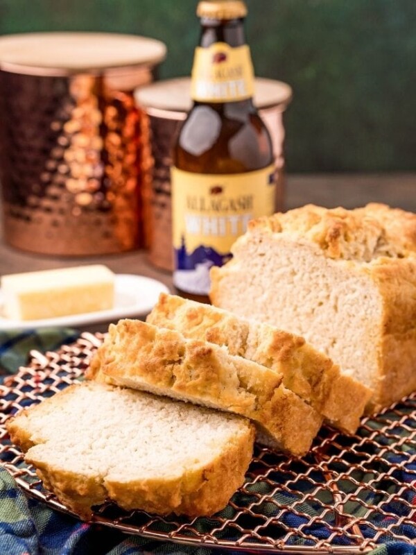 picture of beer bread on a cooling rack