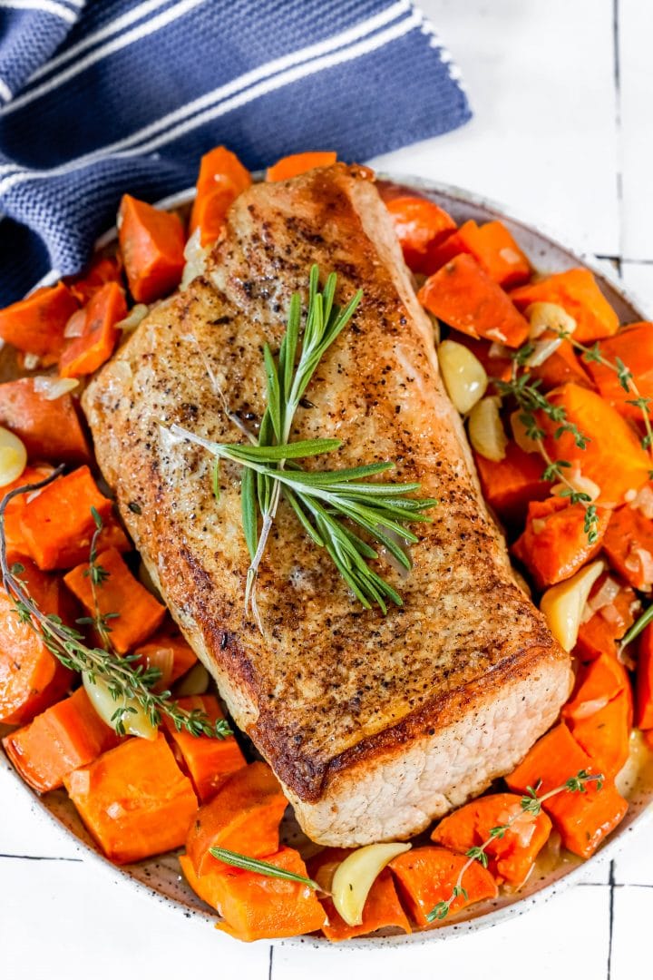 Roasted Pork Loin and Sweet Potatoes Sweet Cs Designs