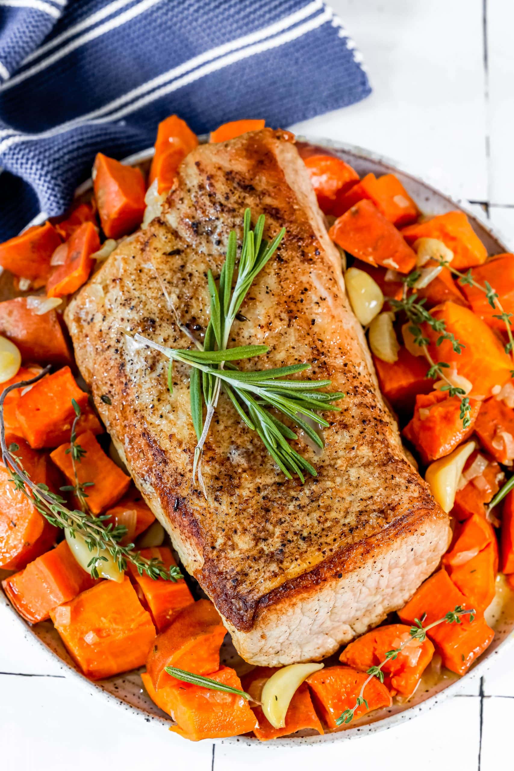 Roasted Pork Loin and Sweet Potatoes Sweet Cs Designs