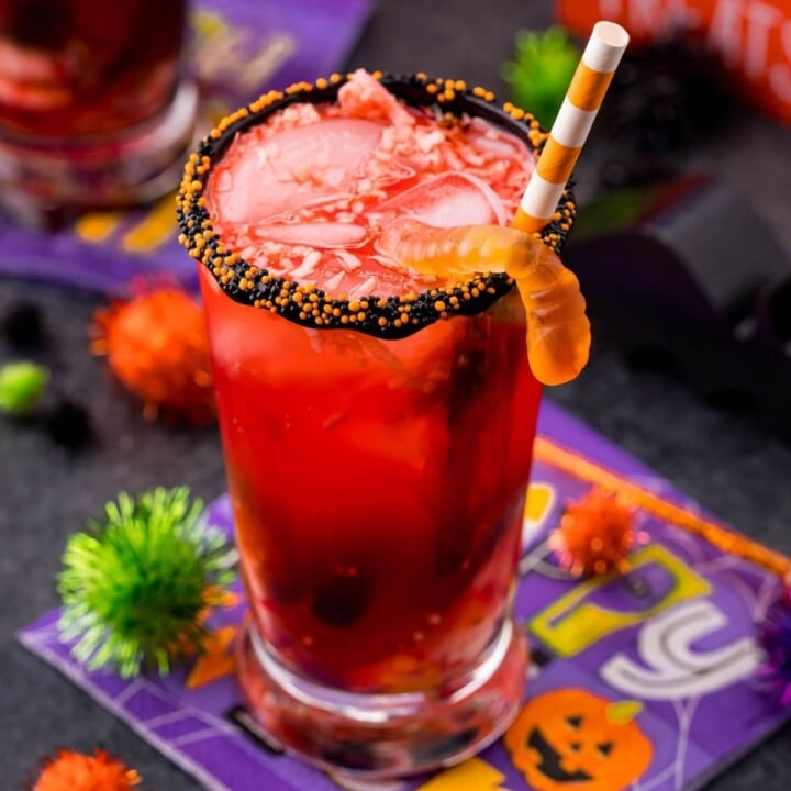 picture of halloween punch in a glass