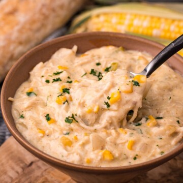 picture of corn chowder in a bowl