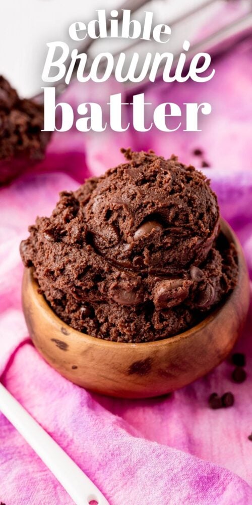 picture of brownie batter in a wooden bowl