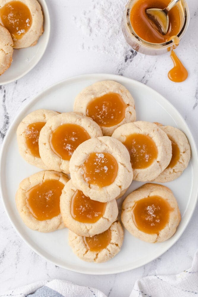 picture of caramel butter cookies on a table 