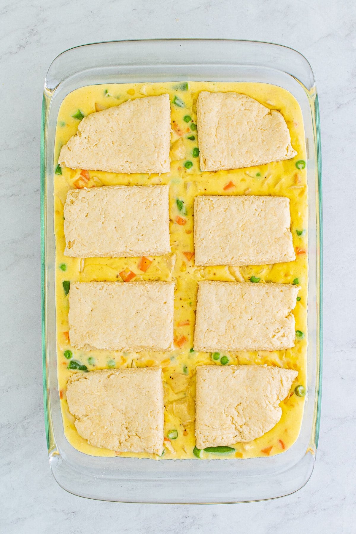 picture of pot pie dumpling on pot pie in dish