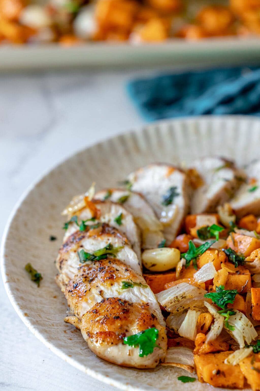 Baked Turkey Tenderloin and Sweet Potatoes Sweet Cs Designs