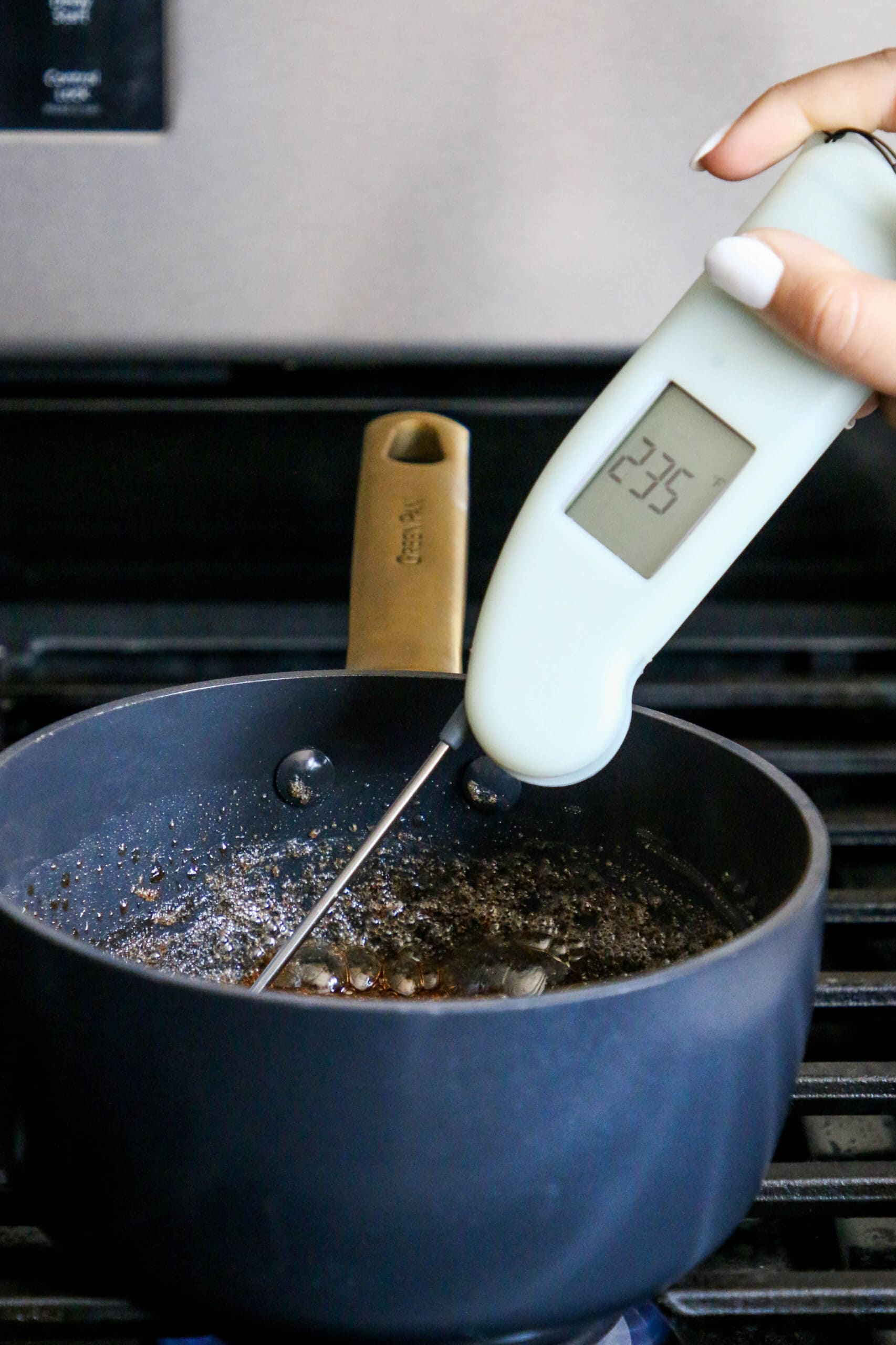 picture of a pot with a candy thermometer in it