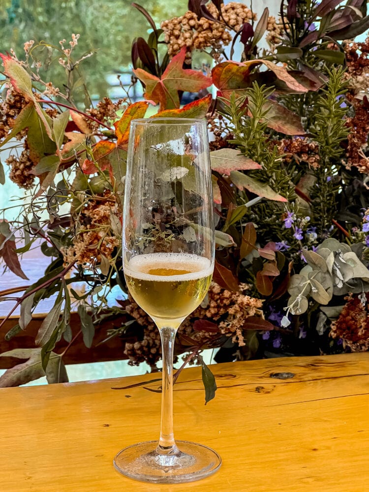 picture of a glass of mead on a table