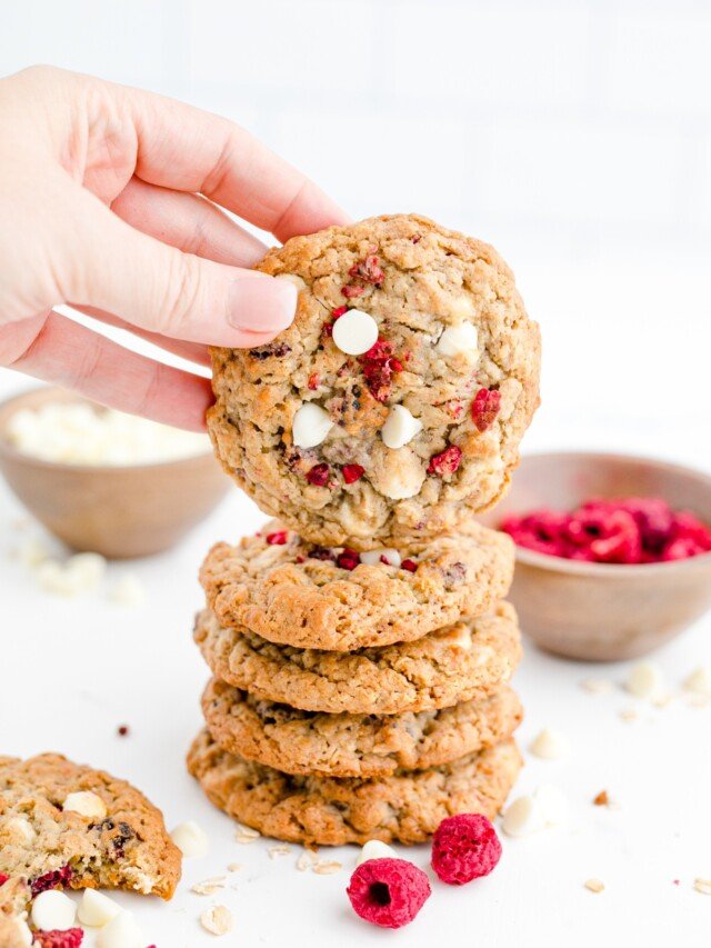 White Chocolate Chip Raspberry Oatmeal Cookies Sweet Cs Designs
