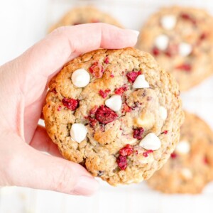white chocolate raspberry cookies recipe picture