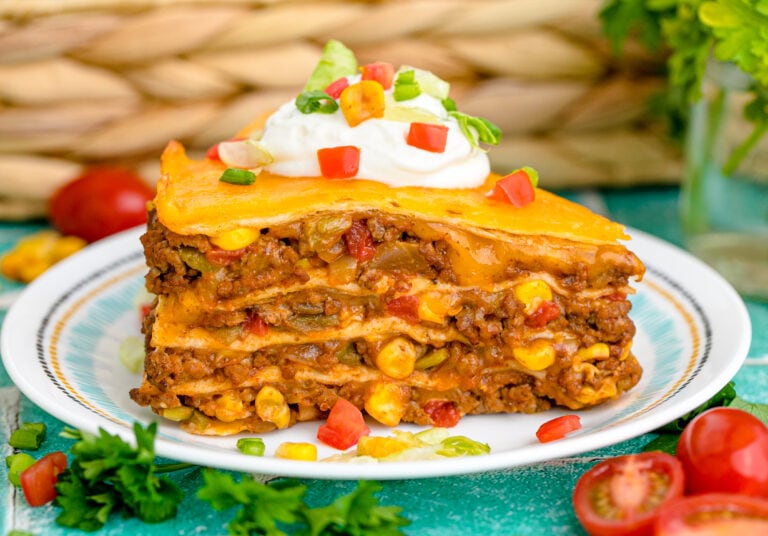 Layered Taco Pie Recipe Sweet Cs Designs