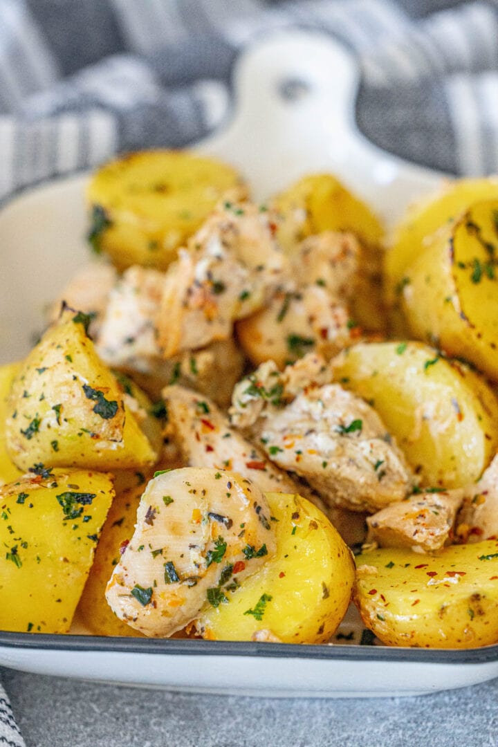 Lemon Garlic Baked Chicken and Potatoes Sweet Cs Designs