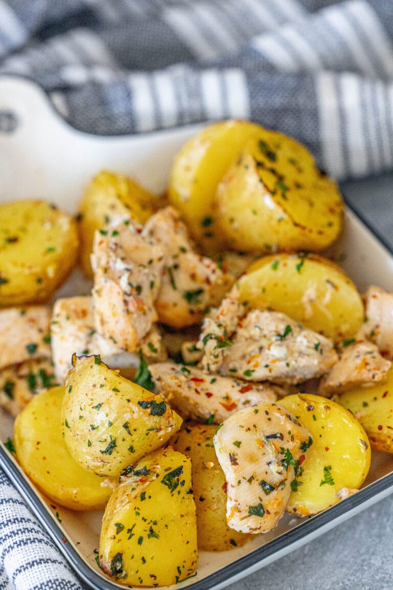 Lemon Garlic Baked Chicken and Potatoes Sweet Cs Designs