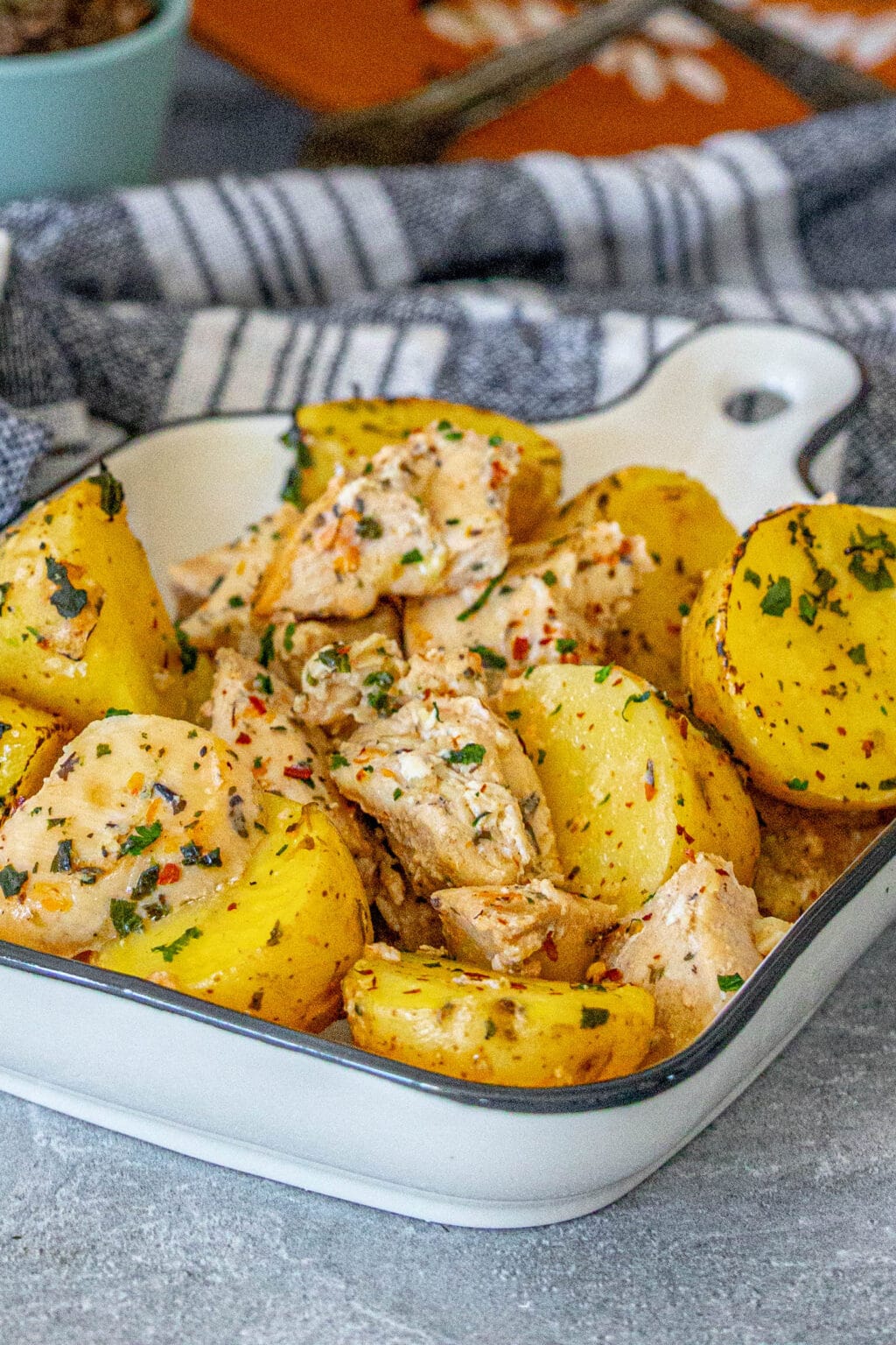 Lemon Garlic Baked Chicken and Potatoes Sweet Cs Designs