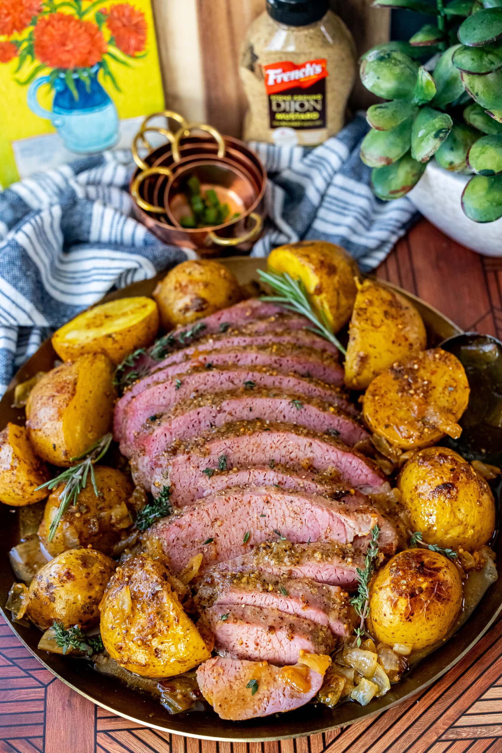 Baked Honey Mustard Corned Beef and Potatoes Sweet Cs Designs