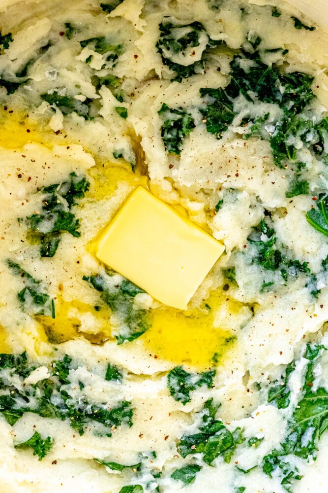 picture of mashed potato and kale irish colcannon 