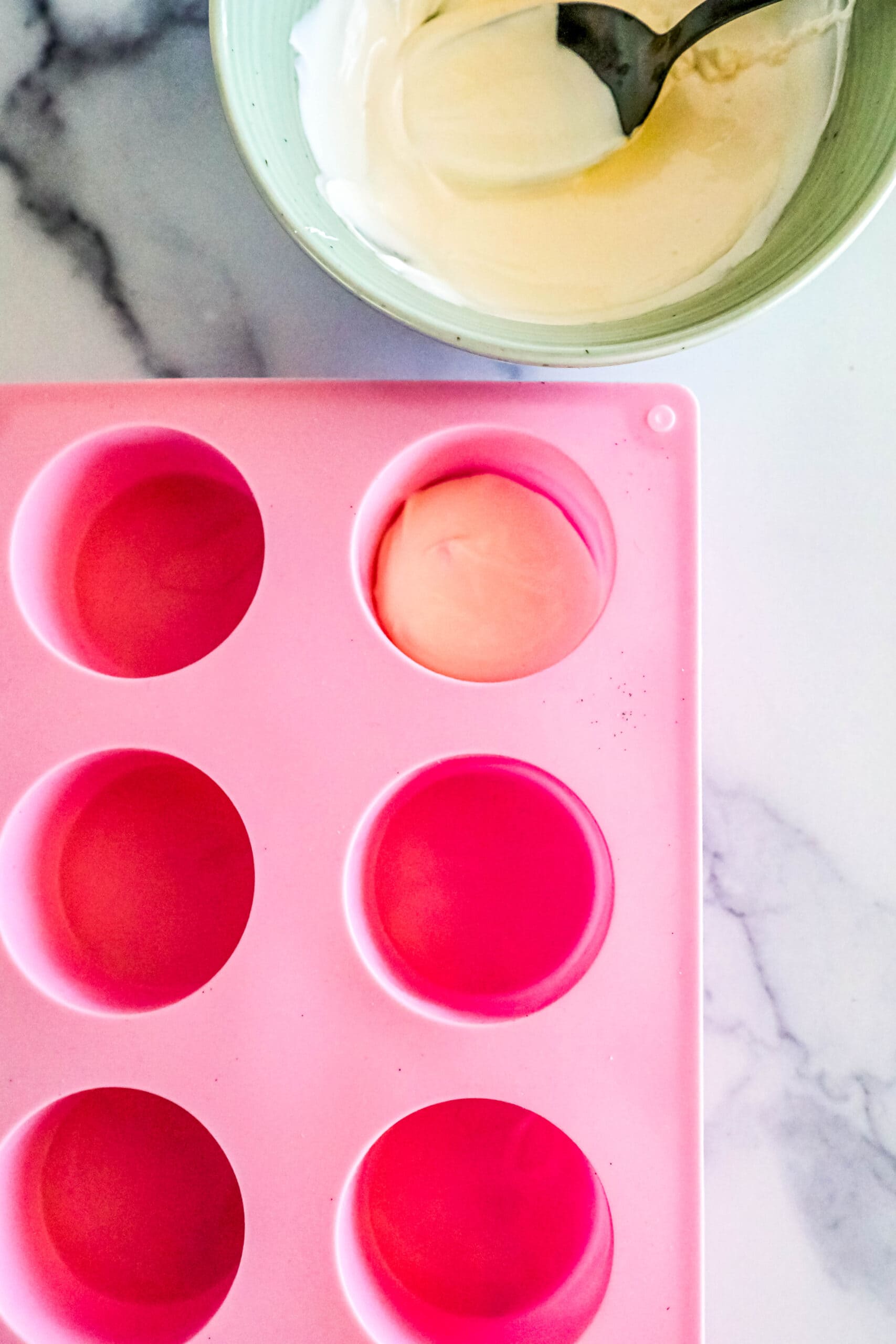 picture of chocolate in a dipping mold
