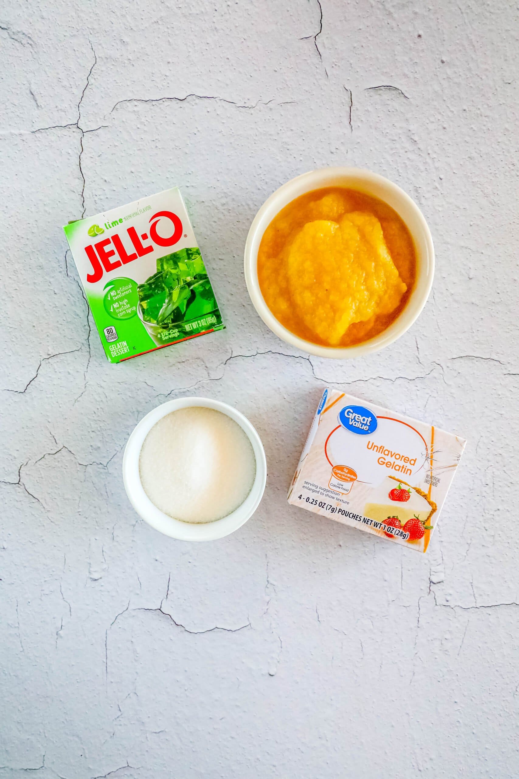 picture of shamrock gummie ingredients on a table