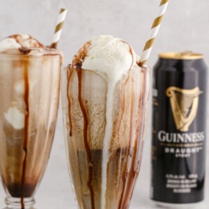 Guinness float in a glass