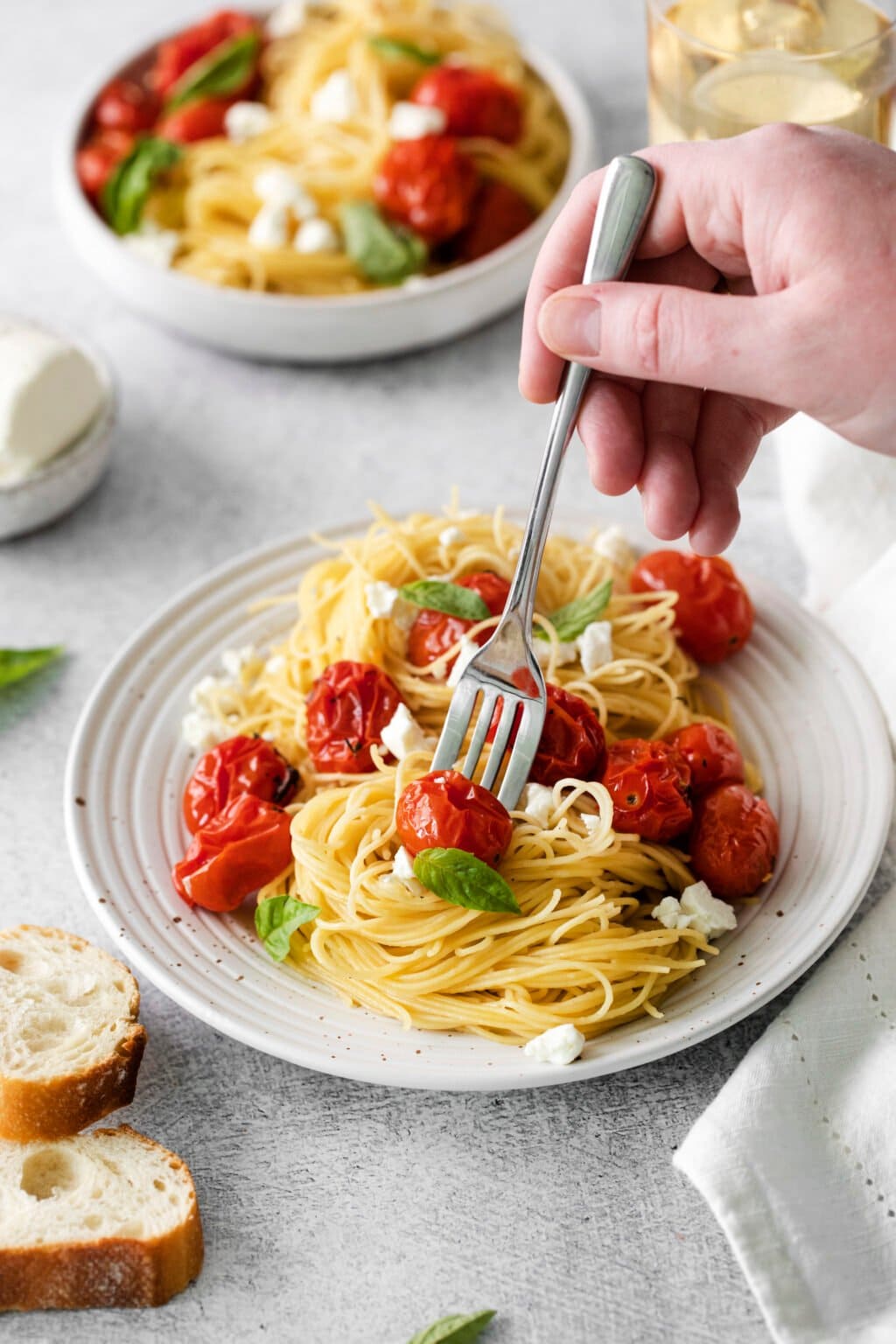 Roasted Tomato and Goat Cheese Pasta Sweet Cs Designs