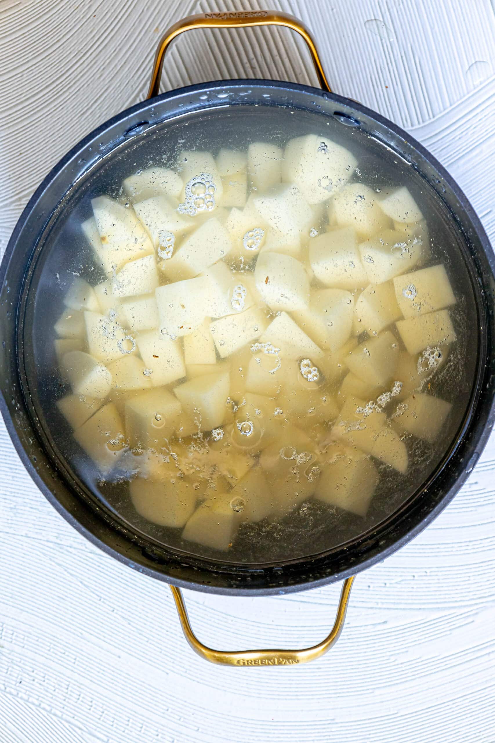 picture of potatoes boiling in water