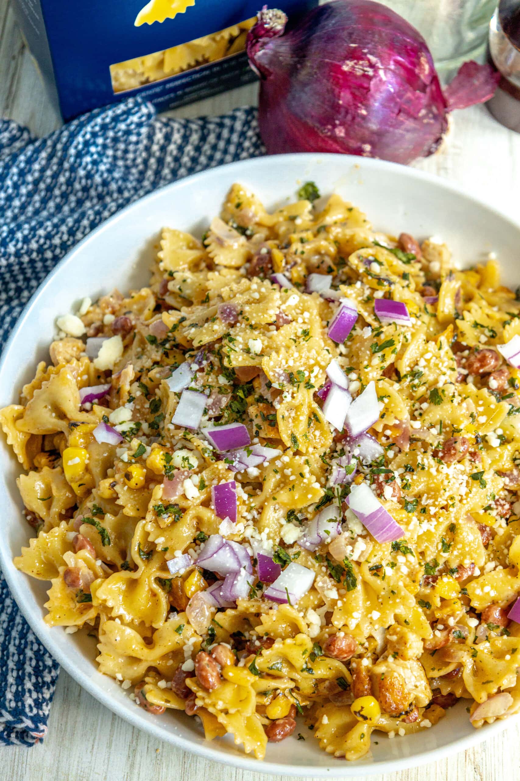 Easy Creamy Chicken Elote Pasta Sweet Cs Designs