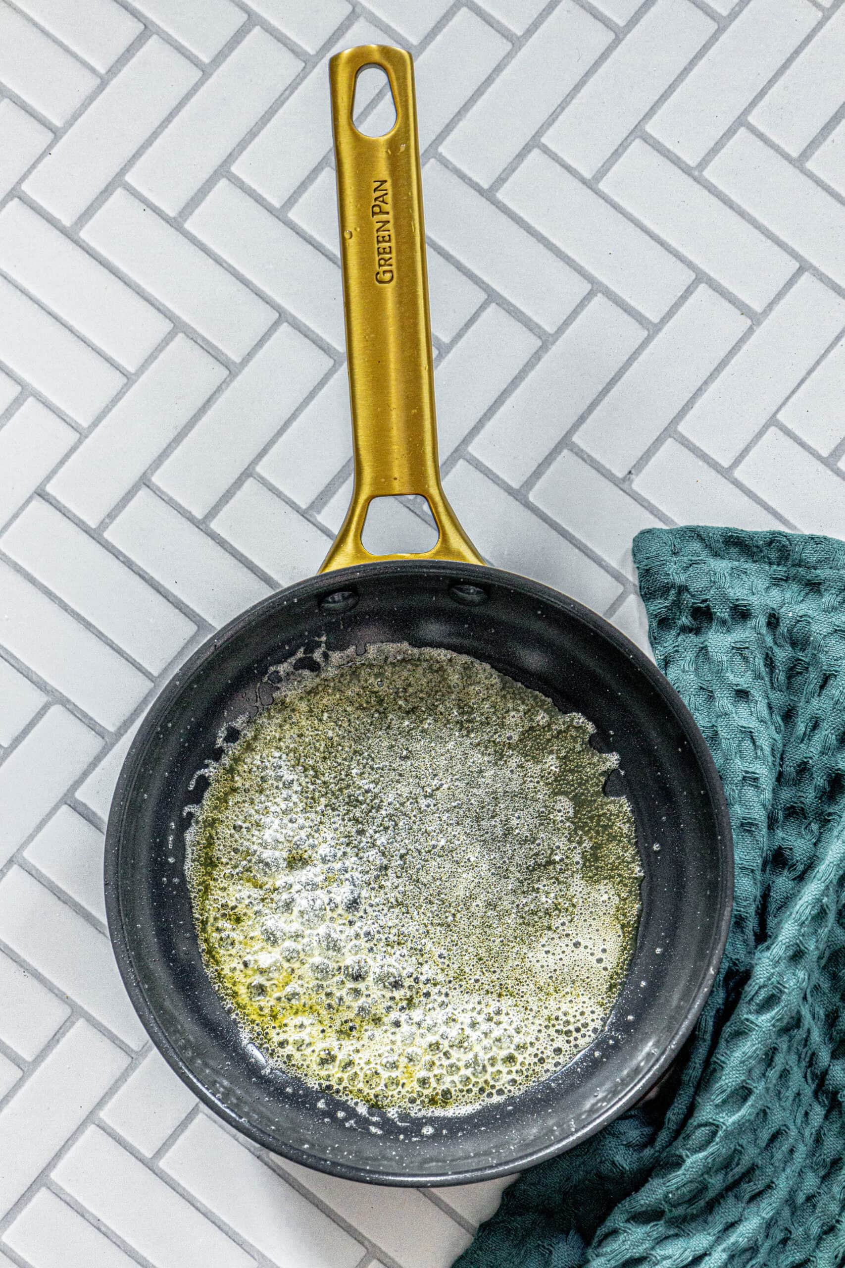 picture of melted butter in a pan