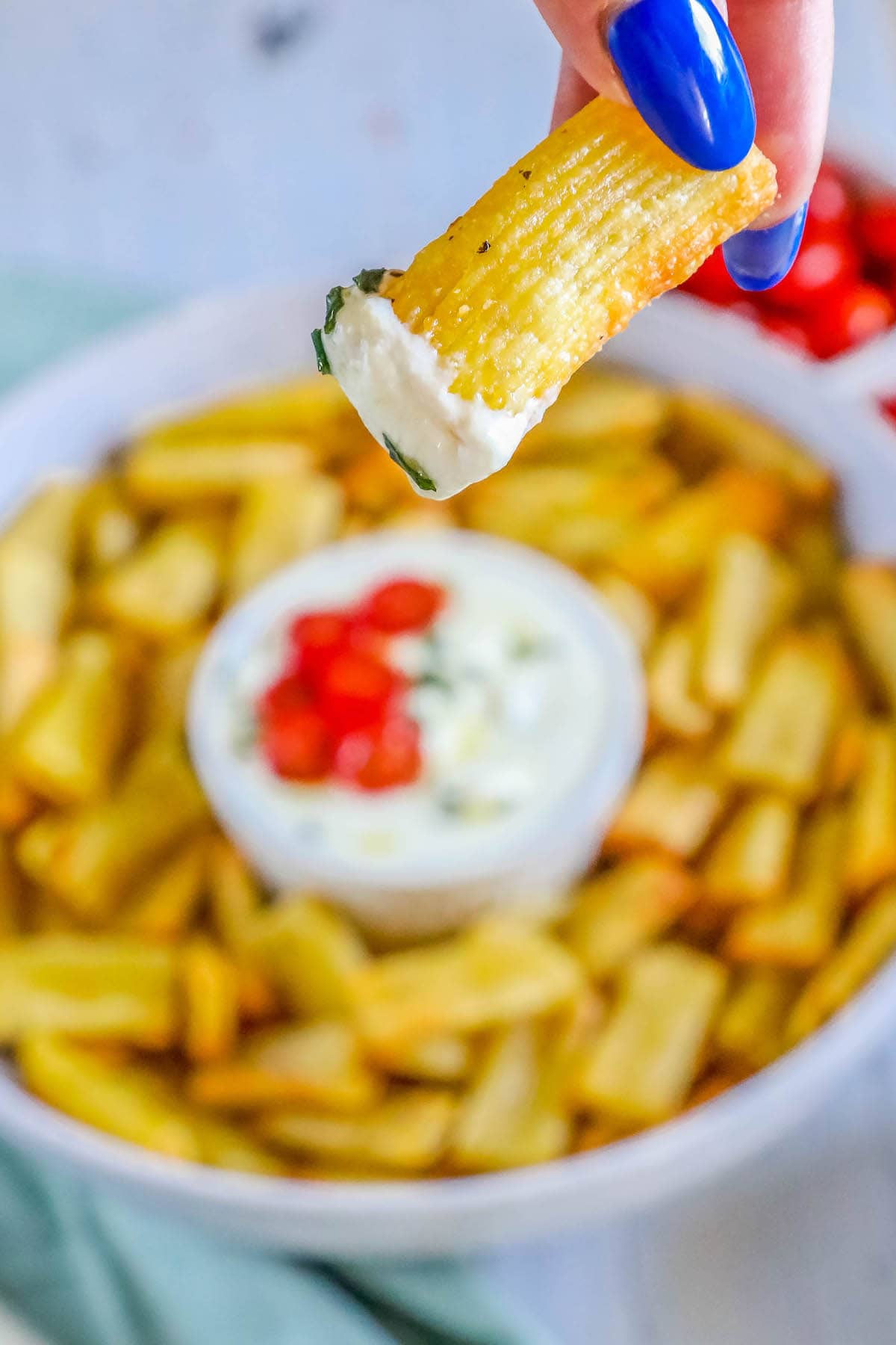 Air Fried Pasta Chips and Feta Dip Sweet Cs Designs