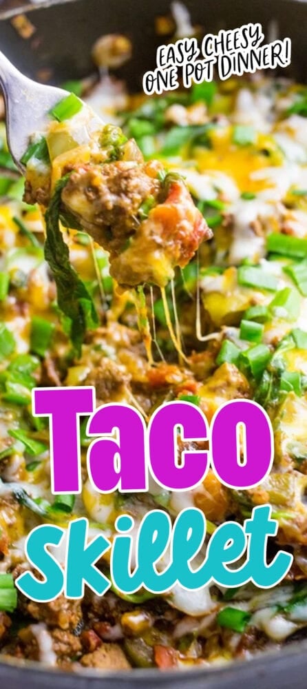 30 Minute Taco Skillet - One Skillet Meal - Taste and Tell