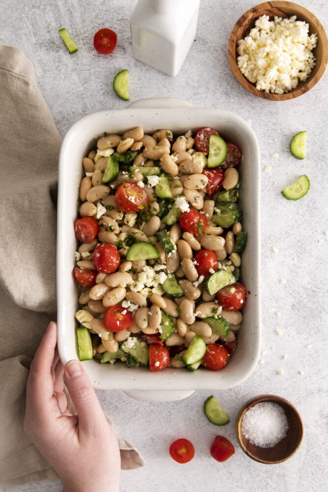 Mediterranean White Bean Salad Sweet Cs Designs