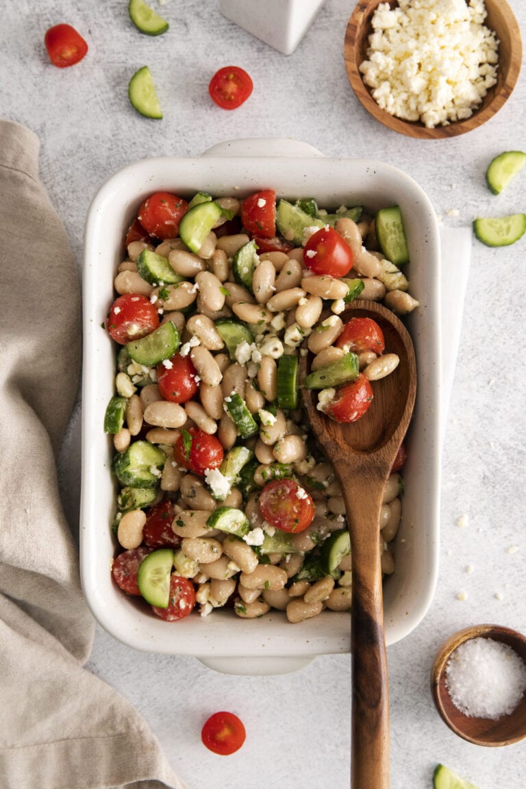 Mediterranean White Bean Salad Sweet Cs Designs