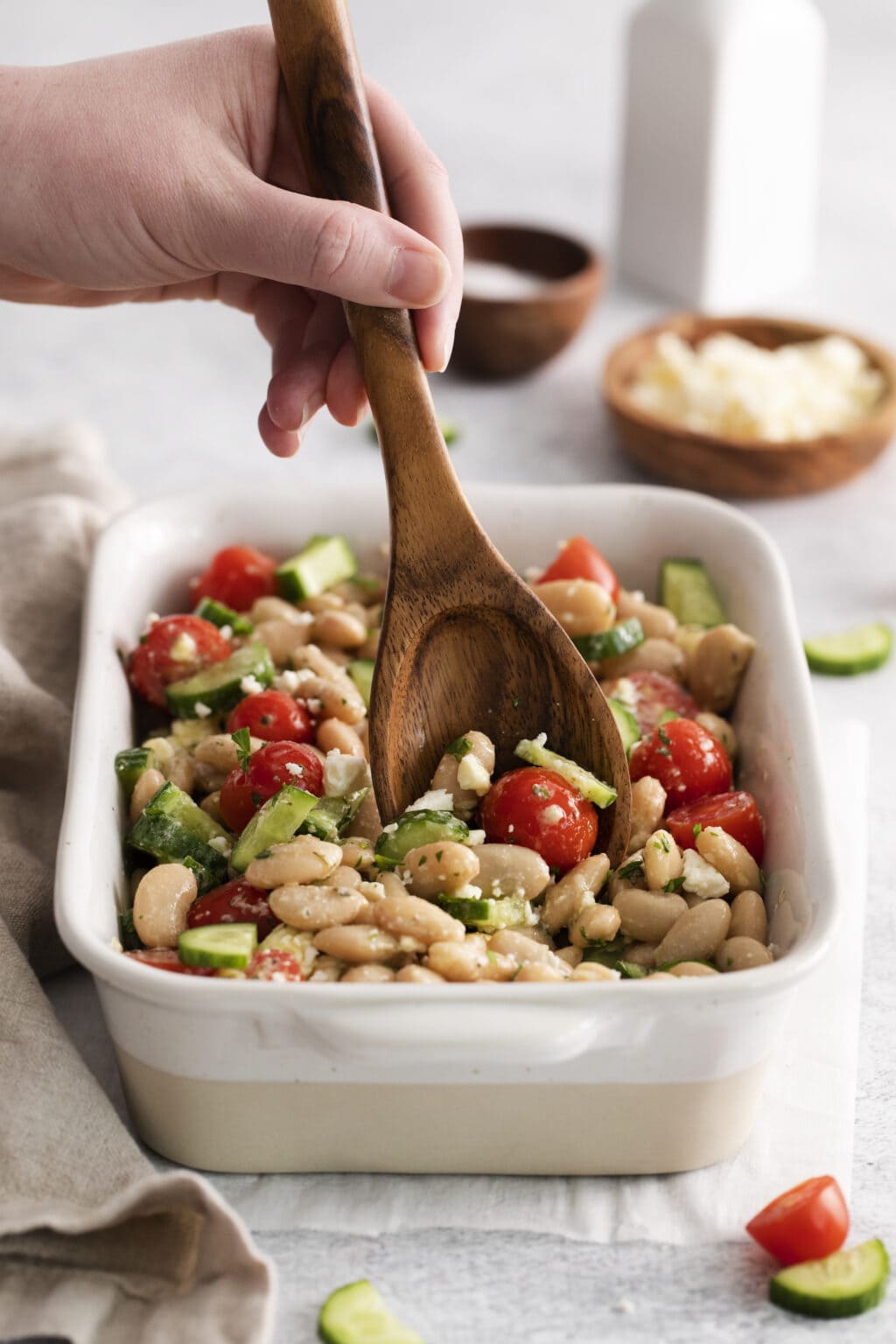 Mediterranean White Bean Salad Sweet Cs Designs