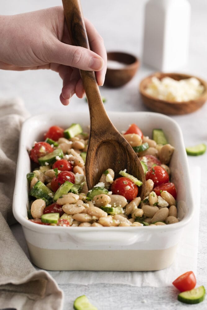 Mediterranean White Bean Salad Sweet Cs Designs