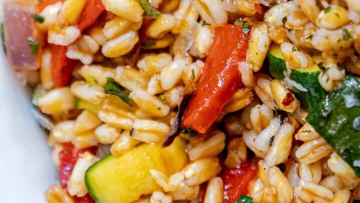 picture of farro salad with