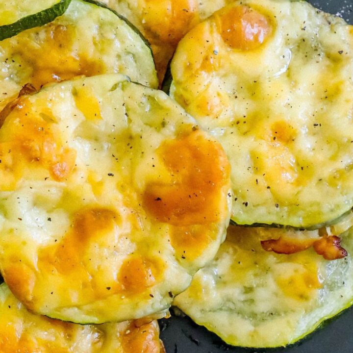 Parmesan Zucchini - cheesy grilled plate.