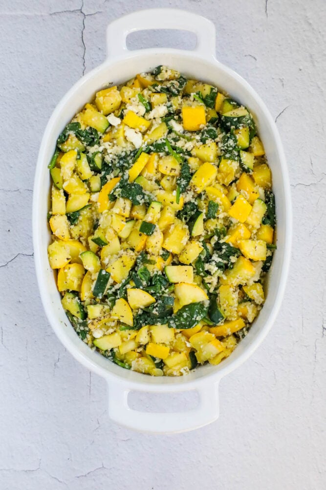 Spinach Zucchini Squash and Feta Casserole Sweet Cs Designs
