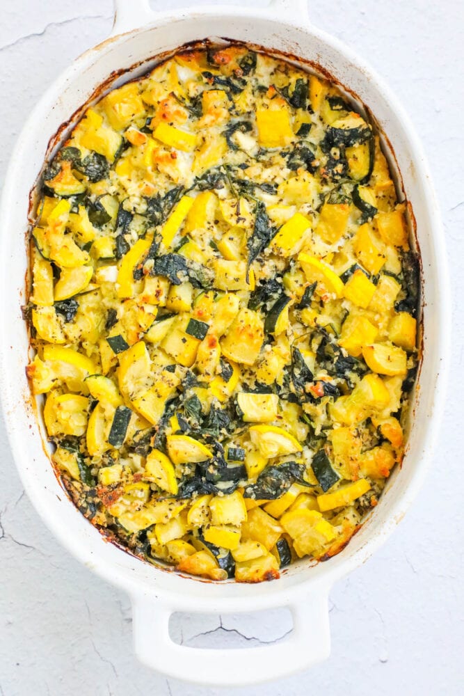 Spinach Zucchini Squash and Feta Casserole Sweet Cs Designs