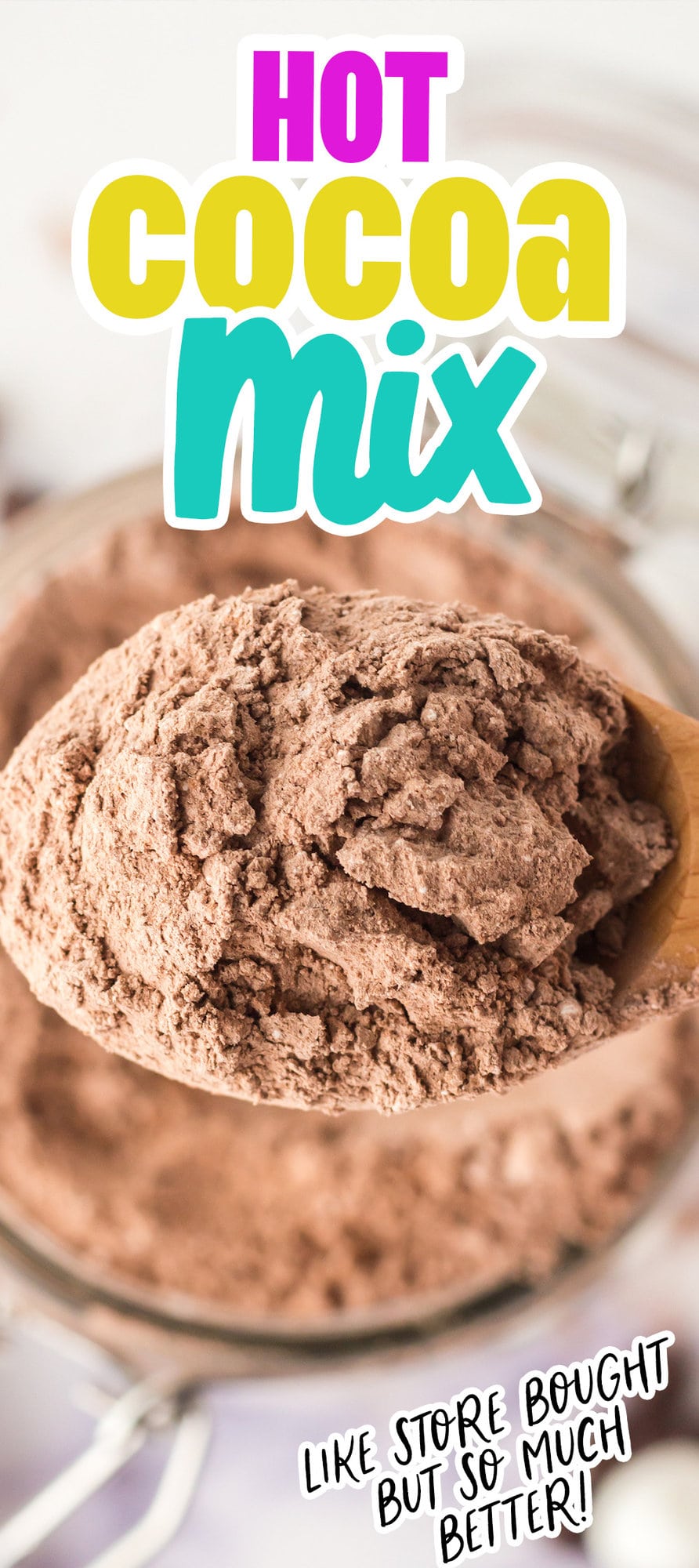 picture of homemade powdered hot cocoa mix in a jar