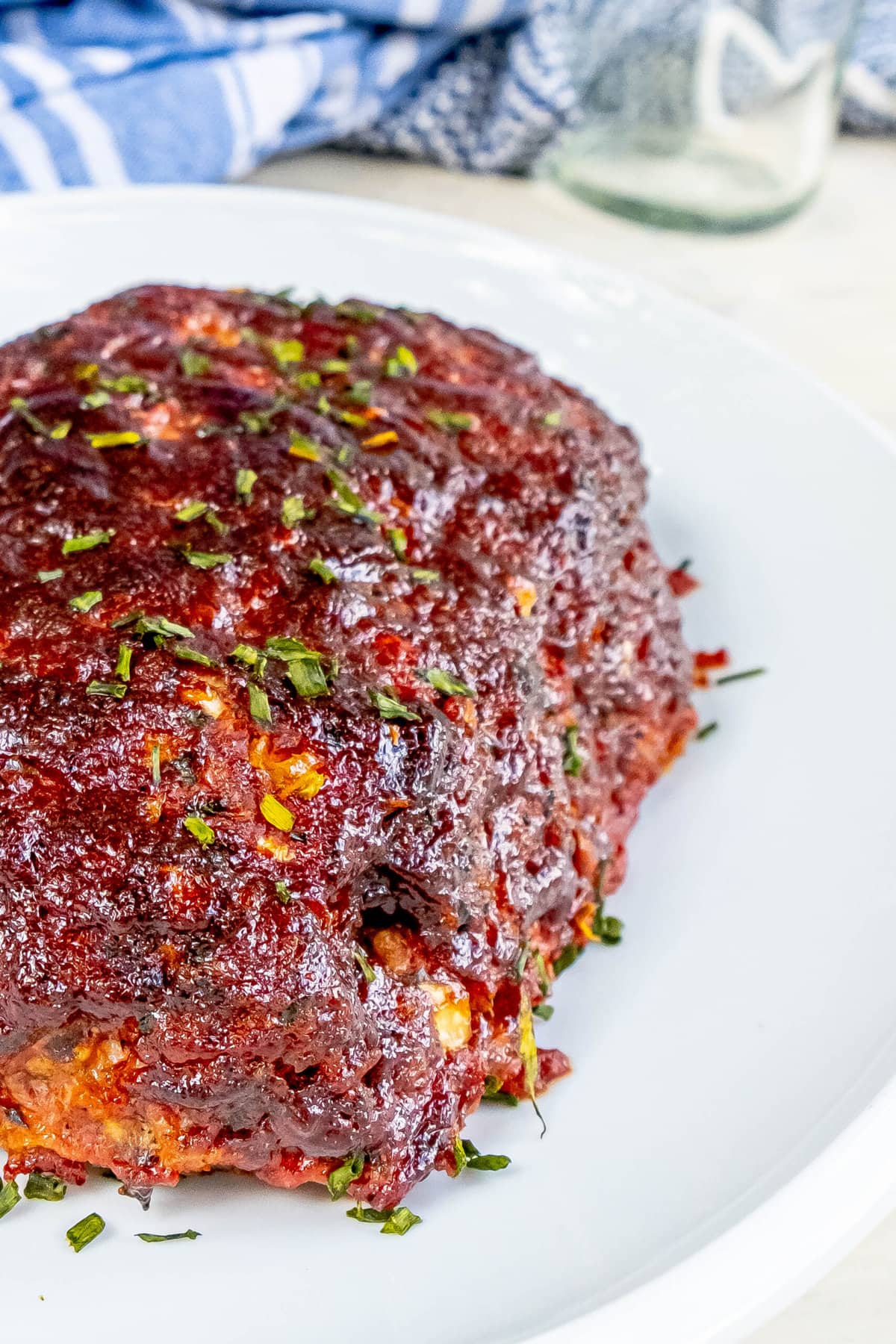 up close of the outside of smoked meatloaf