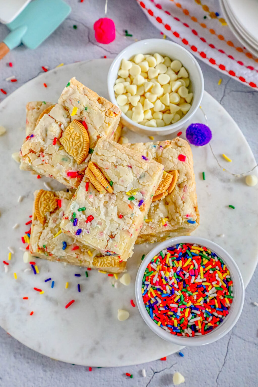 Easy Funfetti Cookie Bars Sweet Cs Designs
