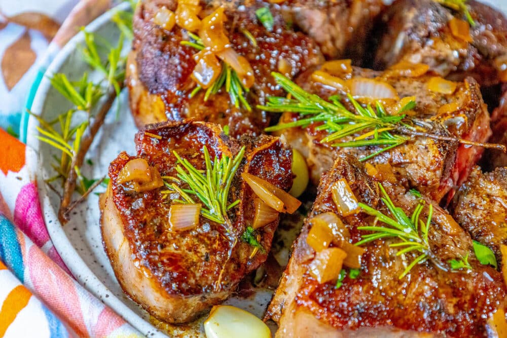 Garlic Butter Lamb Chops Sweet Cs Designs