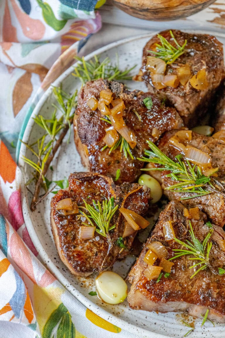 Garlic Butter Lamb Chops Sweet Cs Designs
