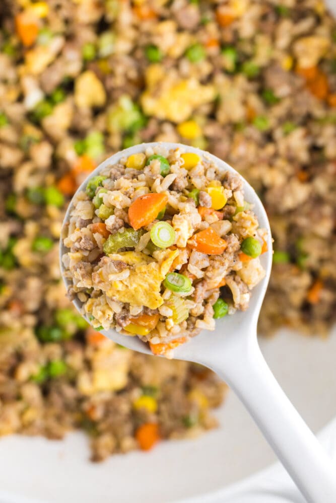 Fried Rice Post Design Ground Beef Fried Rice - Sweet Cs Designs