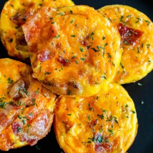 baked egg muffins on a plate