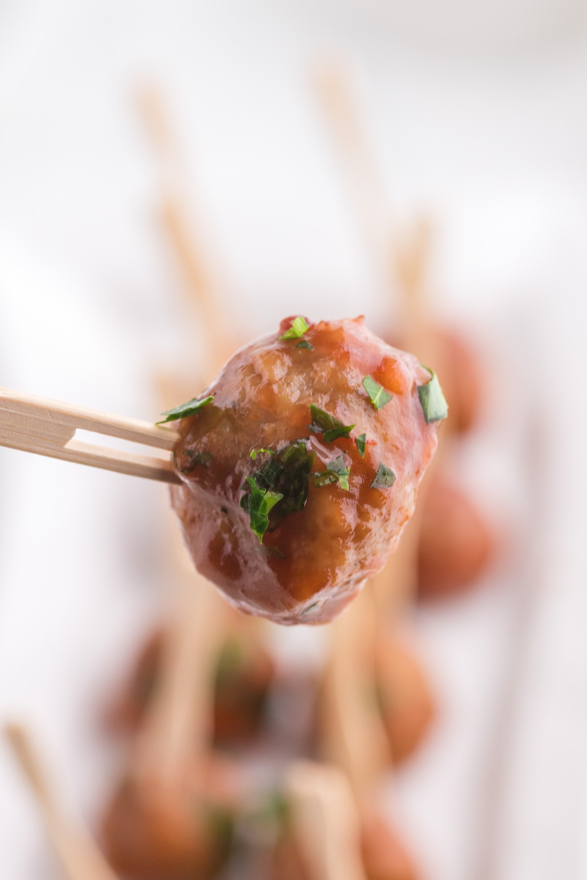 cranberry meatball on a toothpick 