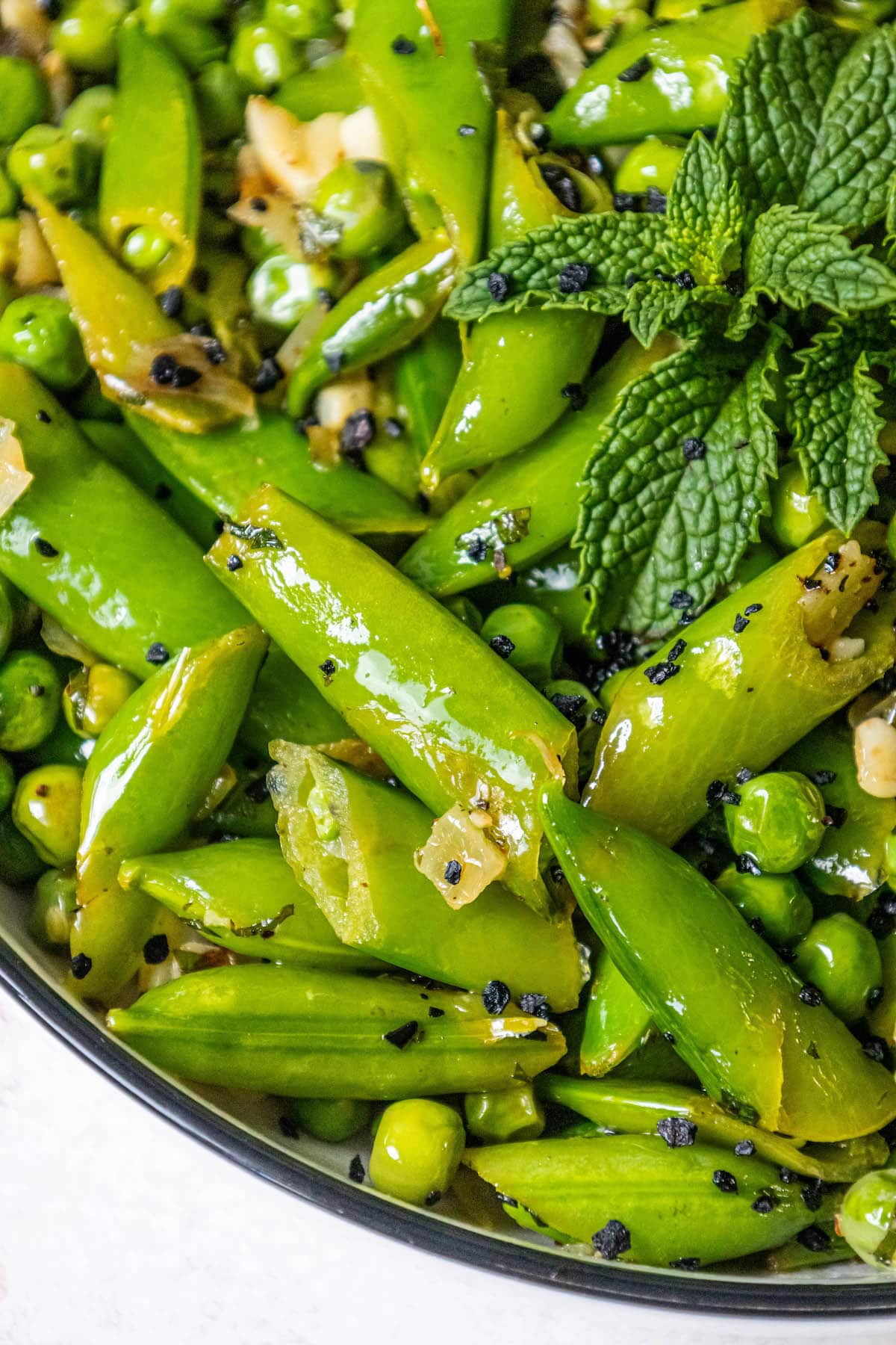 Peas and mint side dish.