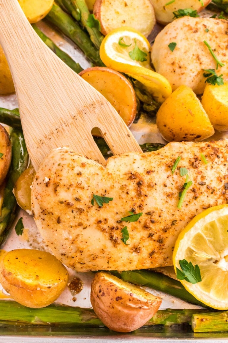 Sheet Pan Lemon Garlic Chicken Dinner Sweet Cs Designs