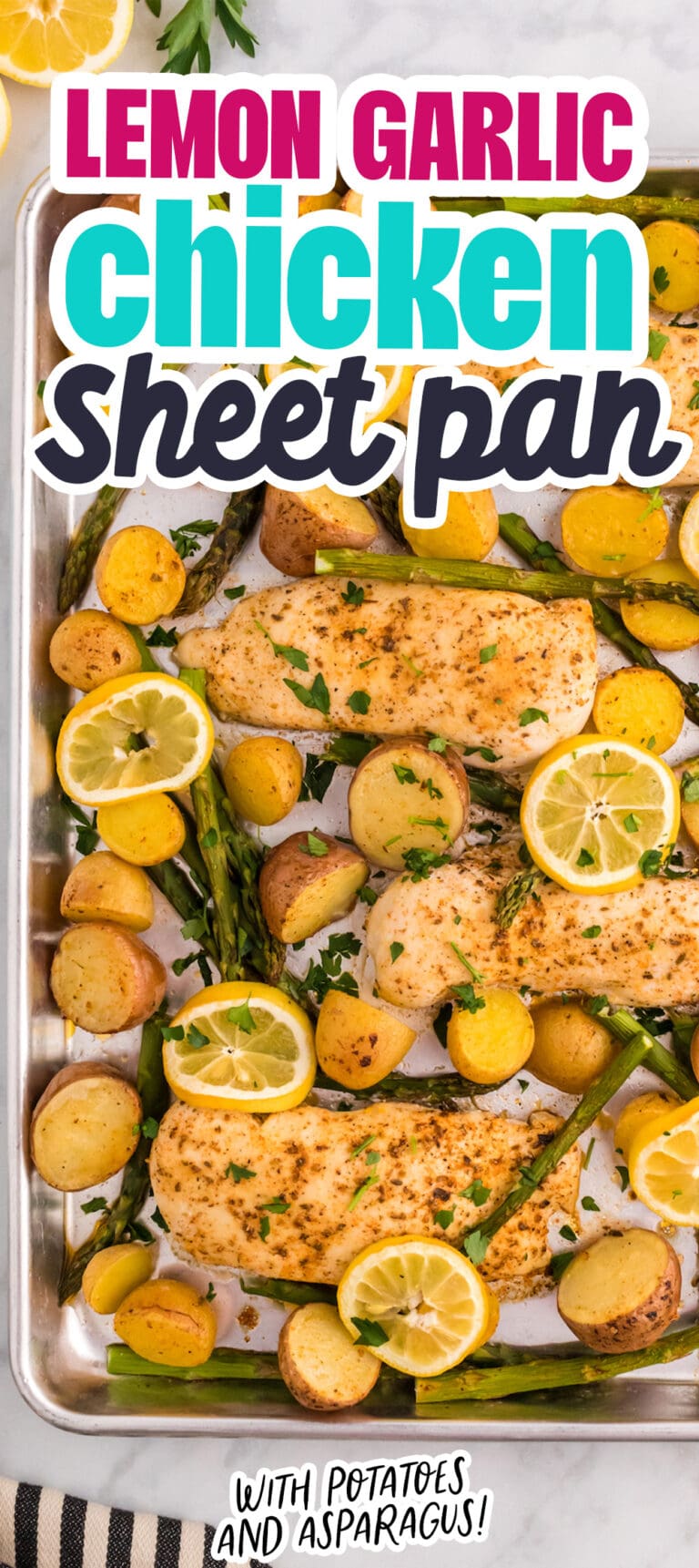 Sheet Pan Lemon Garlic Chicken Dinner Sweet Cs Designs