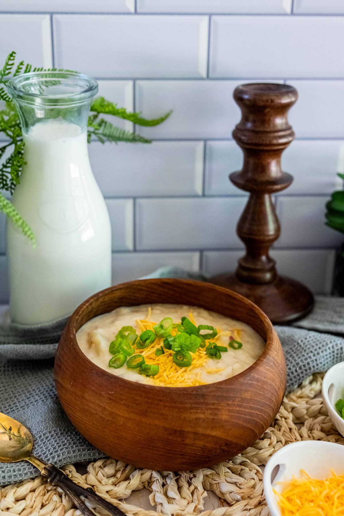 Slow Cooker Loaded Baked Potato Soup - The Magical Slow Cooker