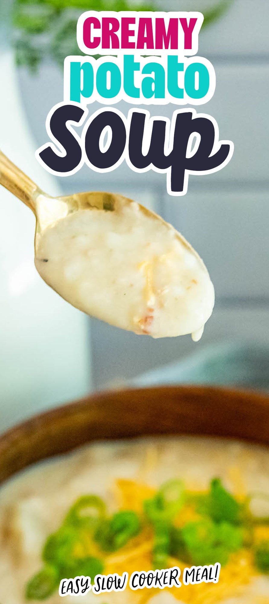 potato soup in a wood bowl